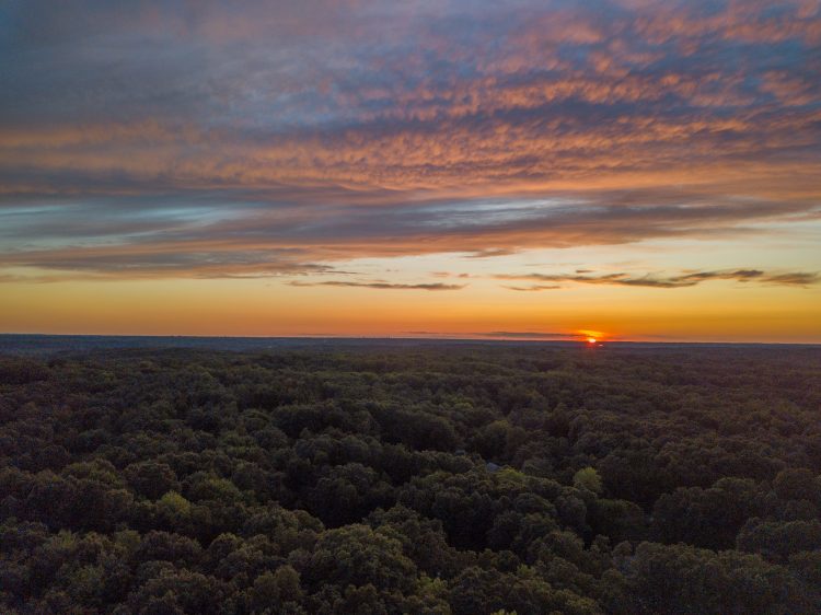 Aerial sunset photo taken by Matt Teliczan.